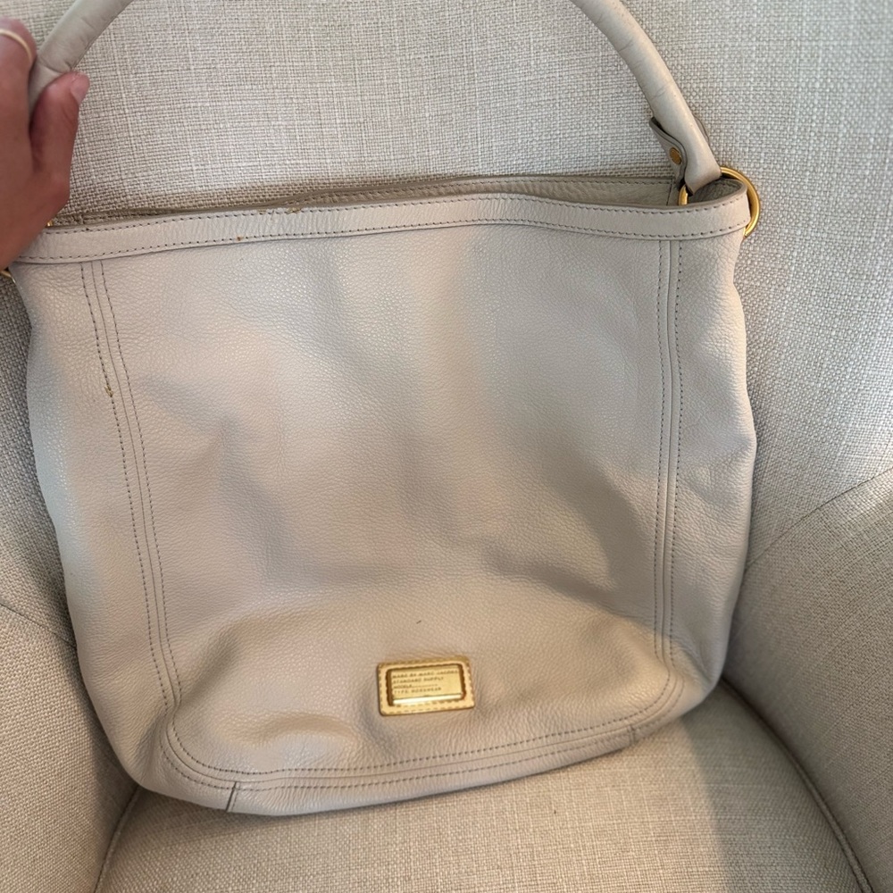 Marc Jacobs Cream Hobo Bag with Gold Hardware